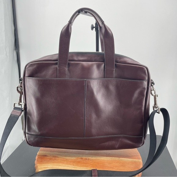 COACH Hudson Commuter Brown Leather briefcase laptop Bag F71701 - Picture 3 of 9